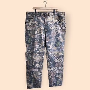 Vintage Wrangler Mossy Oak Forest Camouflage Double Knee Pants MENS Size 44 x 32